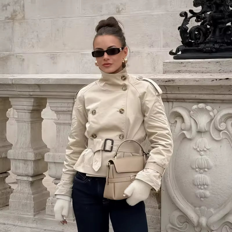 Stilla | Cropped Trenchcoat