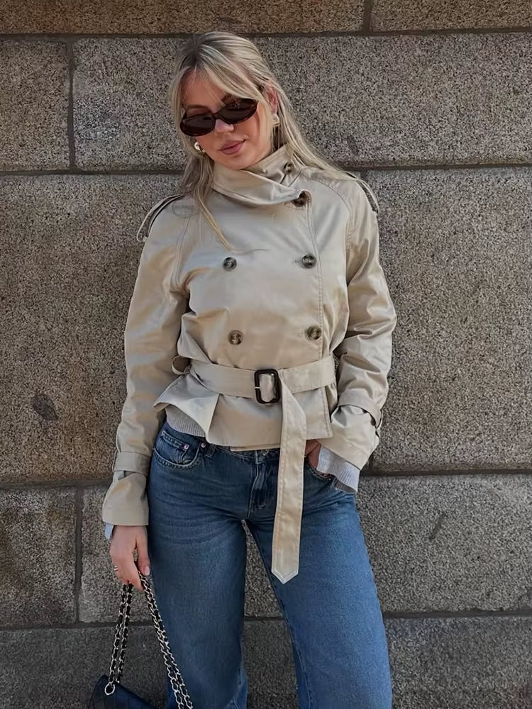 Stilla | Cropped Trenchcoat