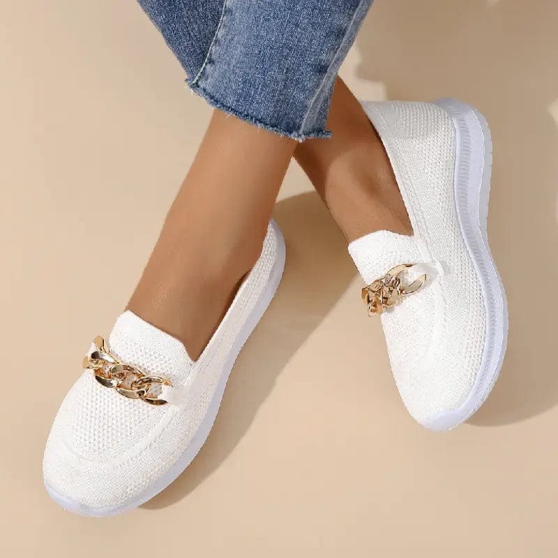 Stilla | Luksuriøse Slippers Med En Strikket Kæde