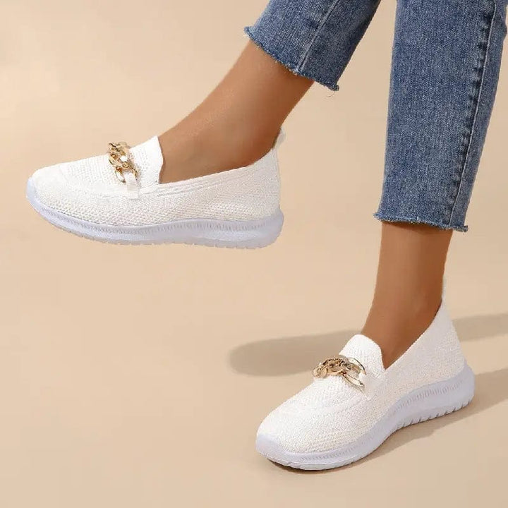 Stilla | Luksuriøse Slippers Med En Strikket Kæde