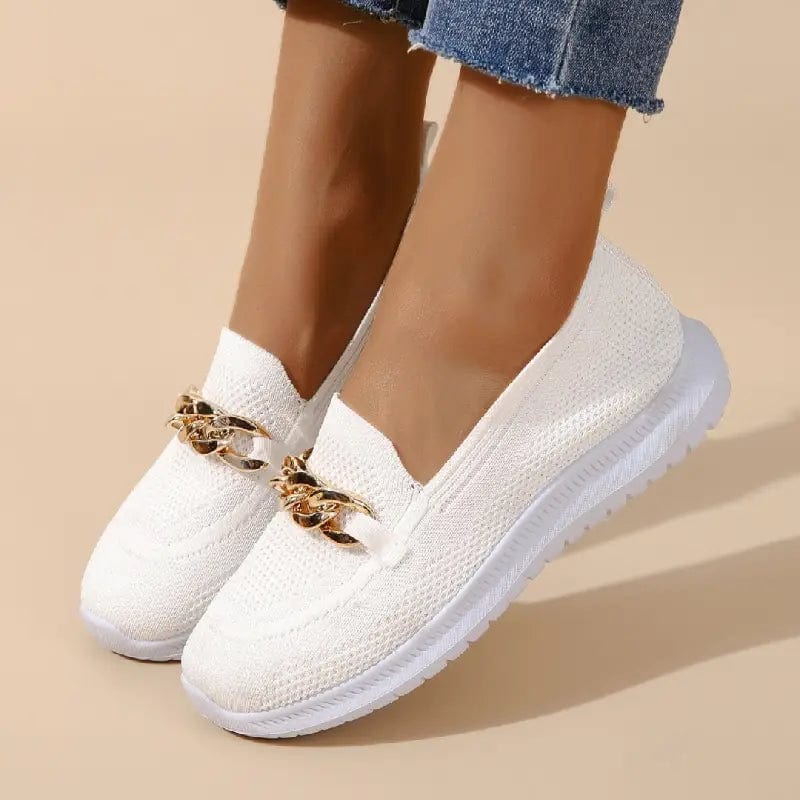 Stilla | Luksuriøse Slippers Med En Strikket Kæde