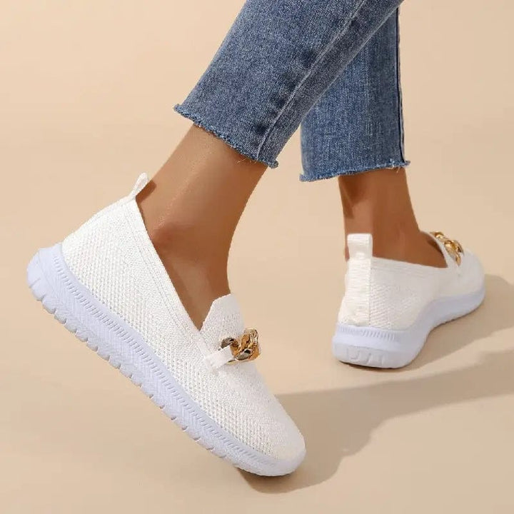 Stilla | Luksuriøse Slippers Med En Strikket Kæde