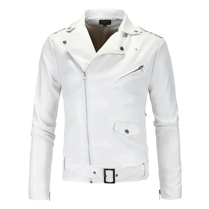 Stilla | Slim Fit Biker Herre Læderjakke