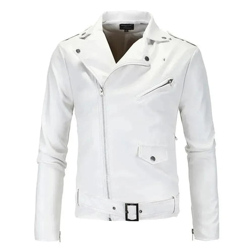 Stilla | Slim Fit Biker Herre Læderjakke