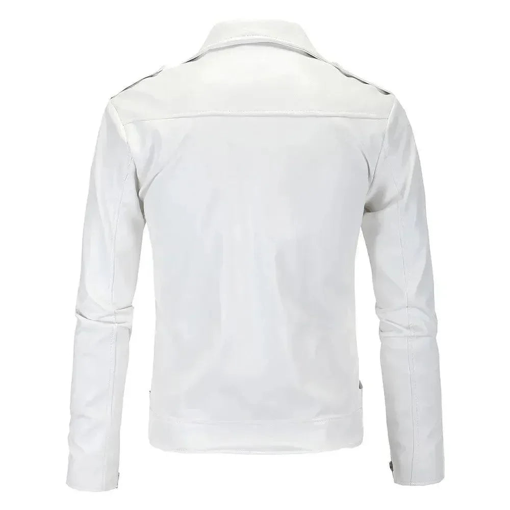 Stilla | Slim Fit Biker Herre Læderjakke