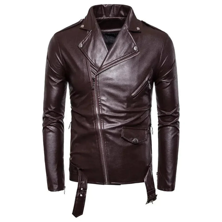 Stilla | Slim Fit Biker Herre Læderjakke