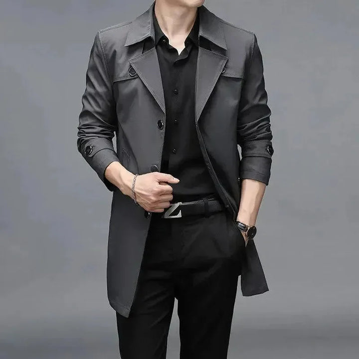 Stilla | Slim Fit Enhulsfrakke Herre Trenchcoat