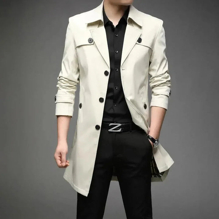 Stilla | Slim Fit Enhulsfrakke Herre Trenchcoat