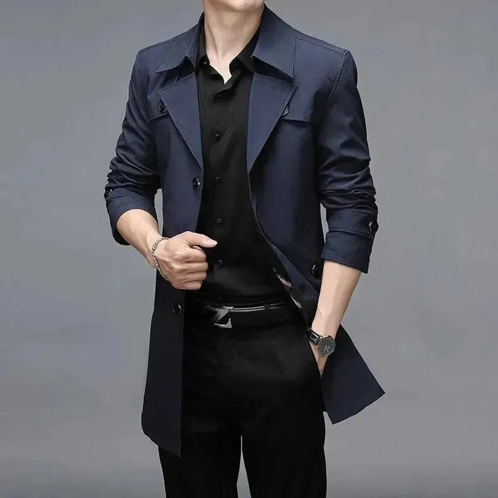 Stilla | Slim Fit Enhulsfrakke Herre Trenchcoat