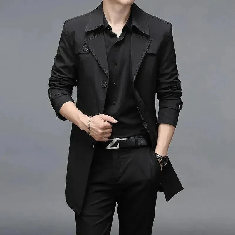 Stilla | Slim Fit Enhulsfrakke Herre Trenchcoat