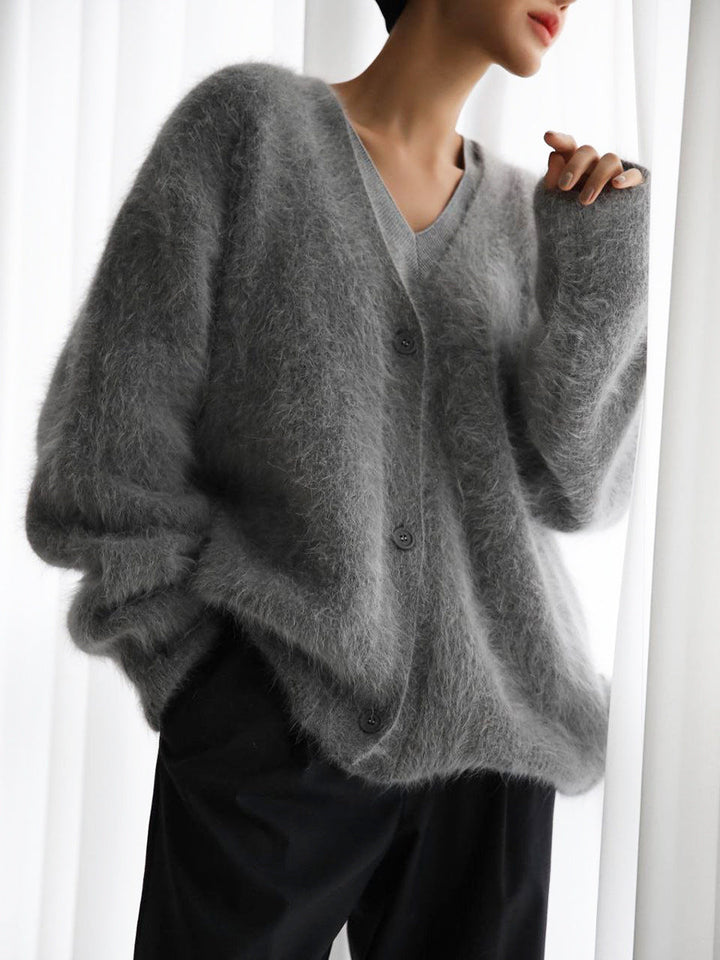 Stilla | Dame Off-Shoulder Strikcardigan