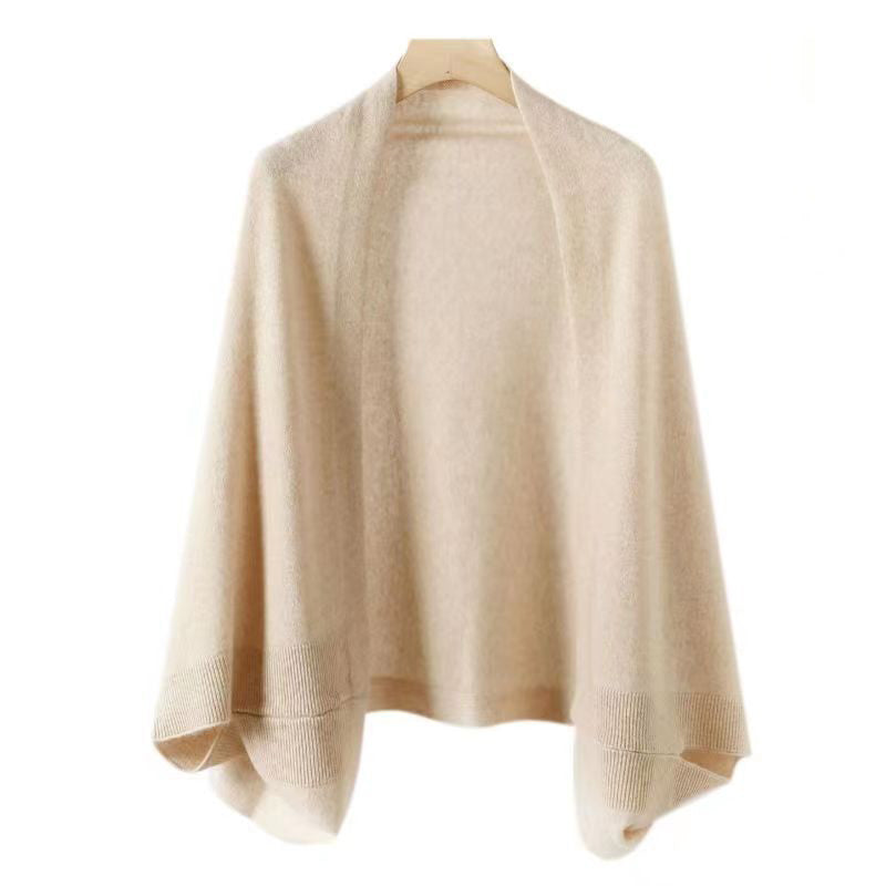 Stilla | Faux Cashmere Varmer Dobbelt tørklæde Strikjakke