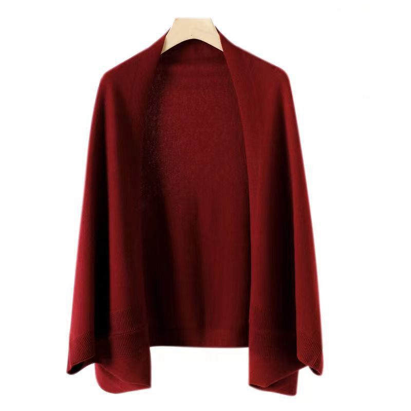 Stilla | Faux Cashmere Varmer Dobbelt tørklæde Strikjakke