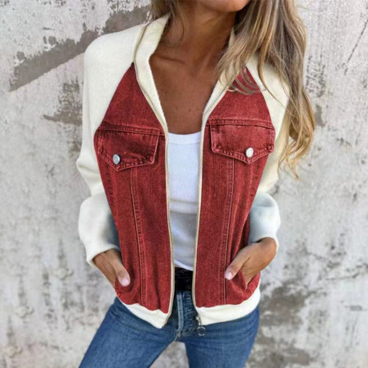 Stilla | Kreativ Denim Splicing Jakke