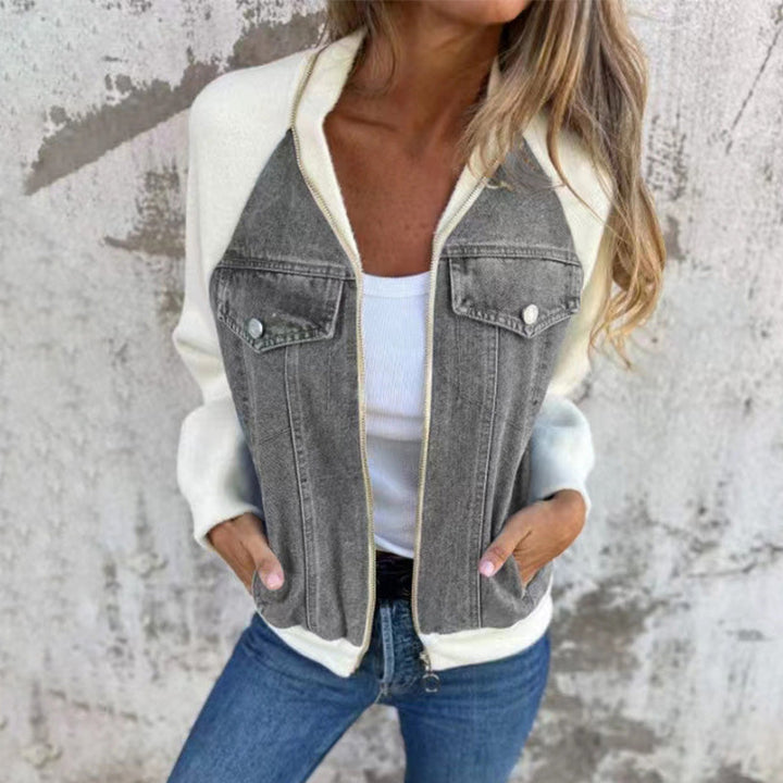 Stilla | Kreativ Denim Splicing Jakke