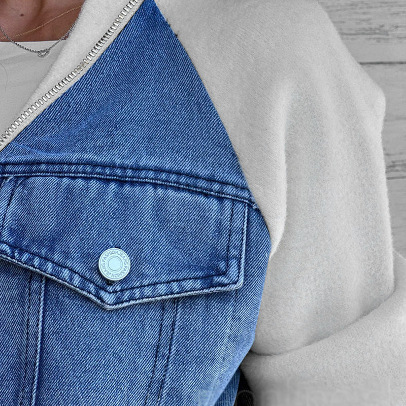 Stilla | Kreativ Denim Splicing Jakke
