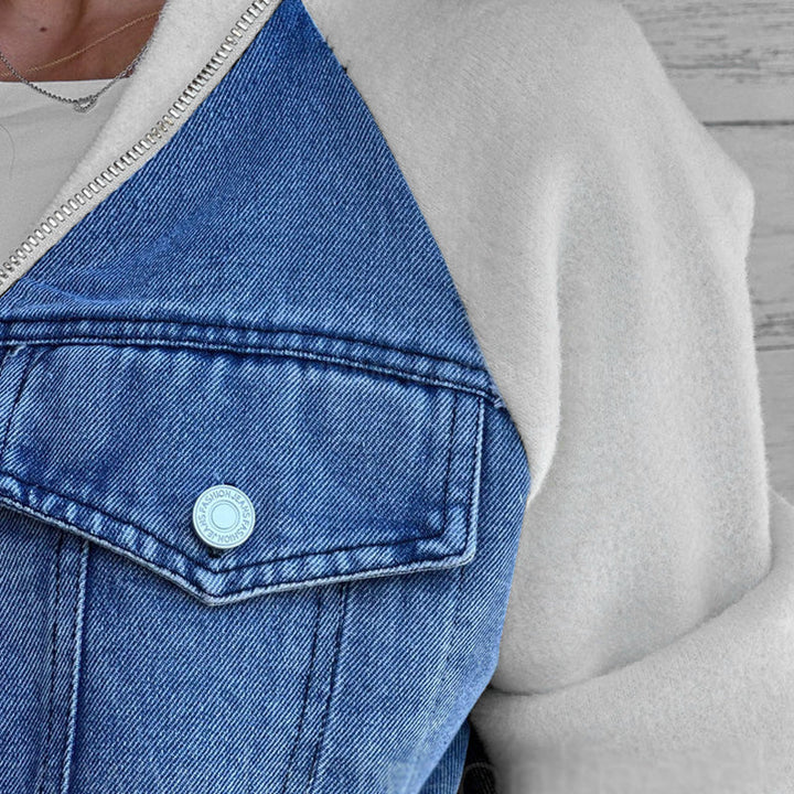 Stilla | Kreativ Denim Splicing Jakke