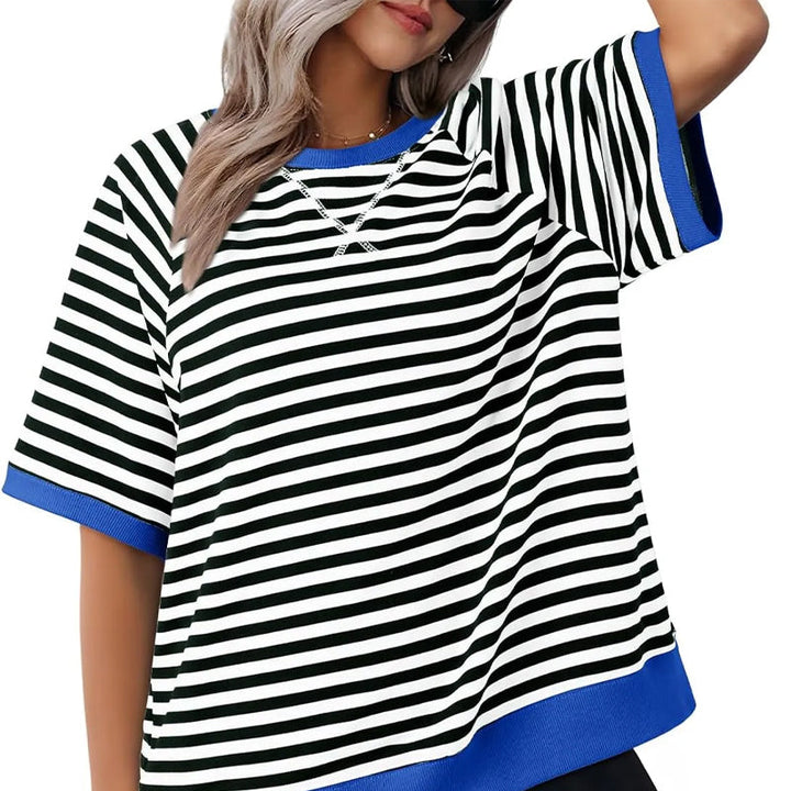 Stilla | Afslappet Stribet T-Shirt