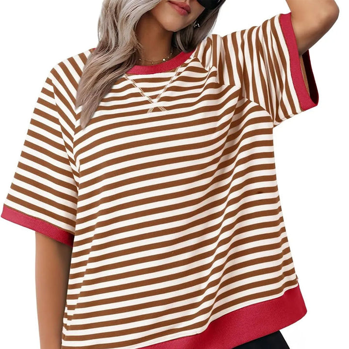 Stilla | Afslappet Stribet T-Shirt