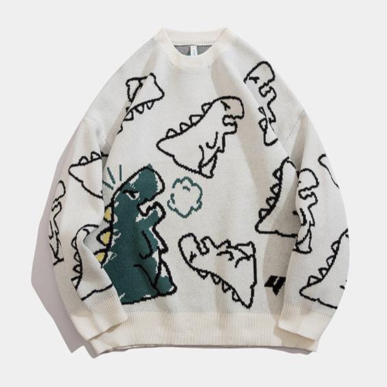Stilla | Klassisk Dino-print-trøje til damer