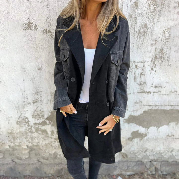 Stilla | Elegant Denim-Trenchcoat