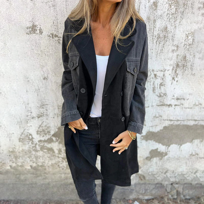 Stilla | Elegant Denim-Trenchcoat