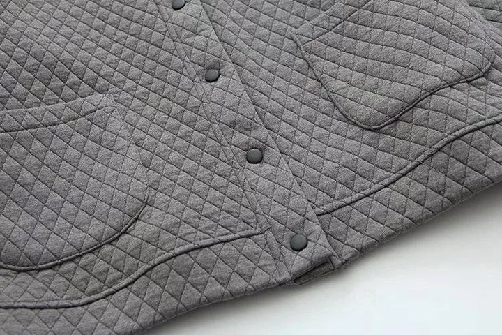 Stilla | Forår Plus Size Ternet Strikjakke
