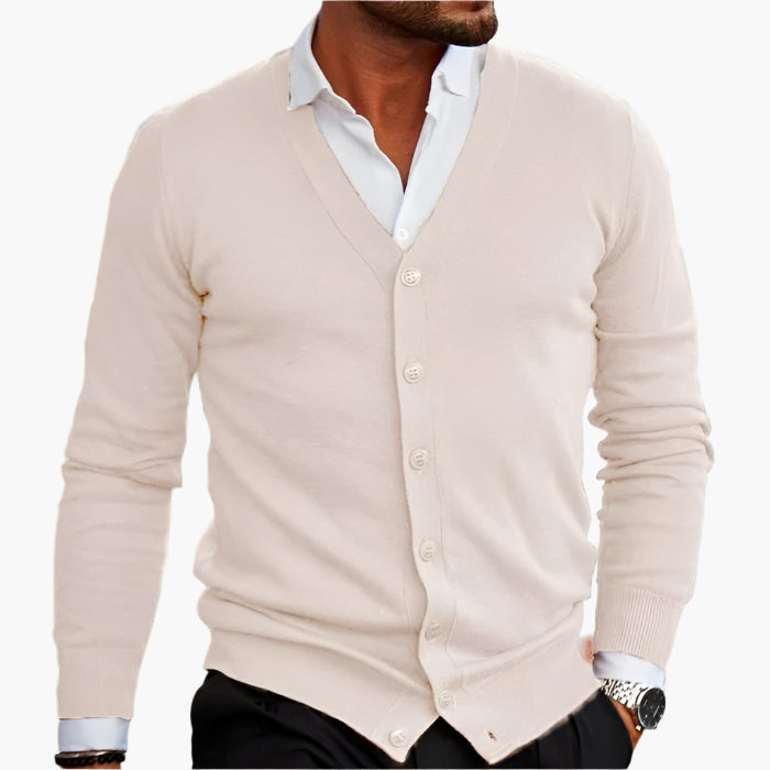 Stilla | Cardigan Klassisk Elegant - Business & Fritid Strikjakke med V-Hals