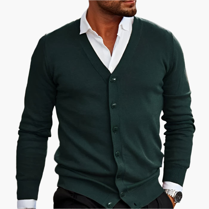 Stilla | Cardigan Klassisk Elegant - Business & Fritid Strikjakke med V-Hals