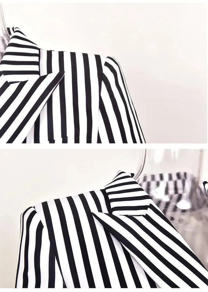 Stilla | Stribet Blazer Damer - Lækkert - Stribet-Pinstripe