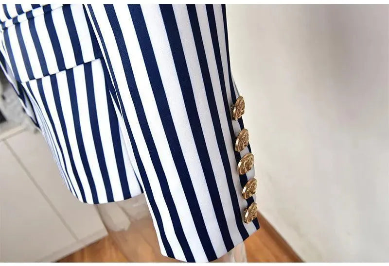 Stilla | Stribet Blazer Damer - Lækkert - Stribet-Pinstripe