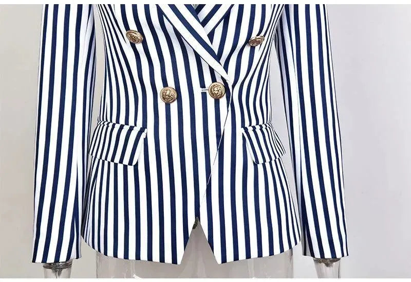 Stilla | Stribet Blazer Damer - Lækkert - Stribet-Pinstripe