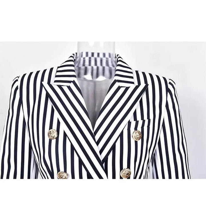 Stilla | Stribet Blazer Damer - Lækkert - Stribet-Pinstripe