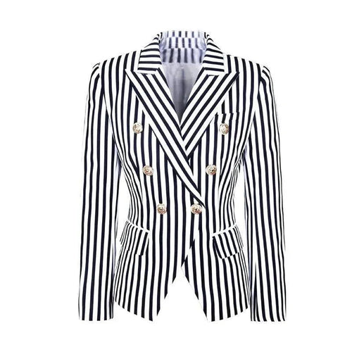 Stilla | Stribet Blazer Damer - Lækkert - Stribet-Pinstripe