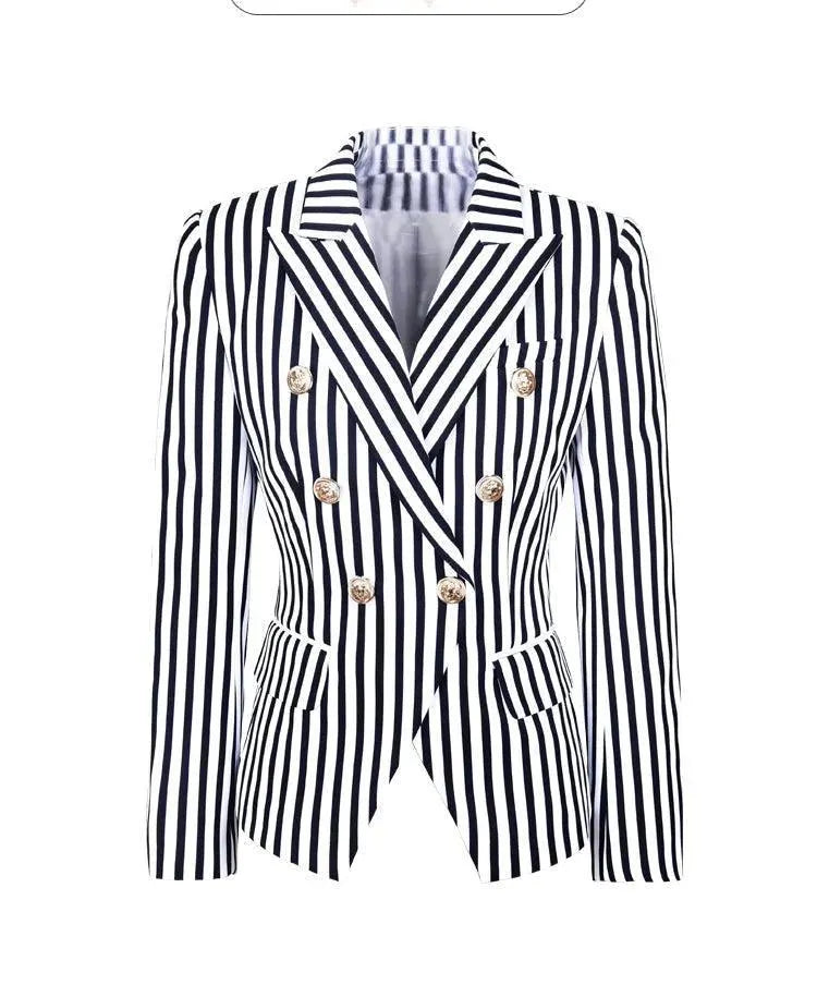 Stilla | Stribet Blazer Damer - Lækkert - Stribet-Pinstripe