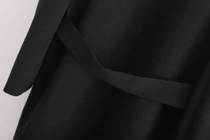 Stilla | Stilig Vintage Lang Blazer Dame - Vintage - Ensfarvet