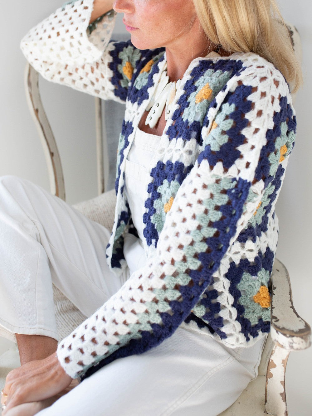 Stilla | Smuk Langærmet Vest Med Print