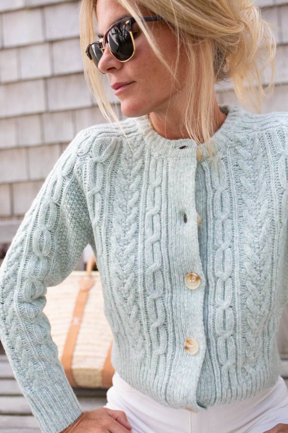 Stilla | Enkel Og Frisk Blå Langærmet Sweater