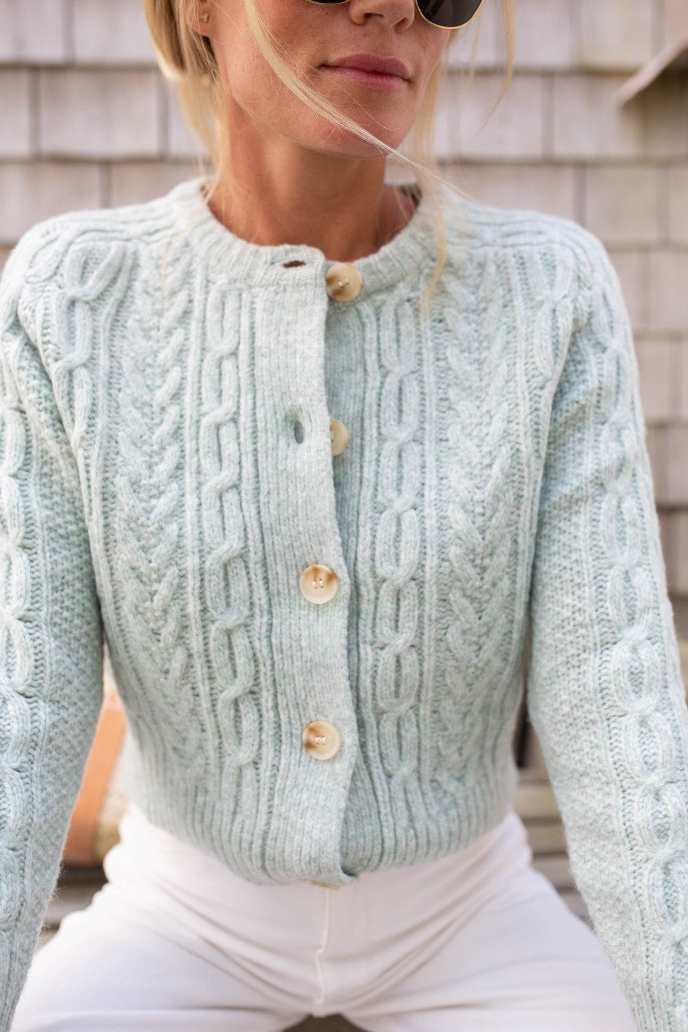 Stilla | Enkel Og Frisk Blå Langærmet Sweater