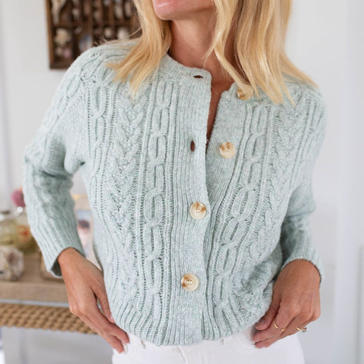 Stilla | Enkel Og Frisk Blå Langærmet Sweater