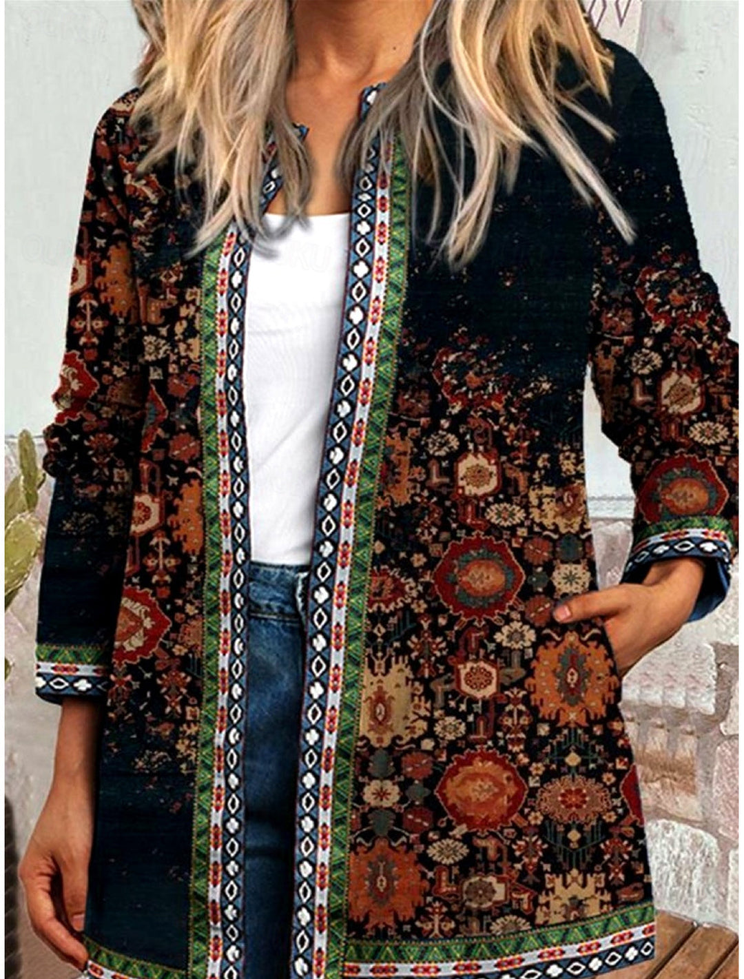 Skovae | Bred Farvet Vintage Damejakke