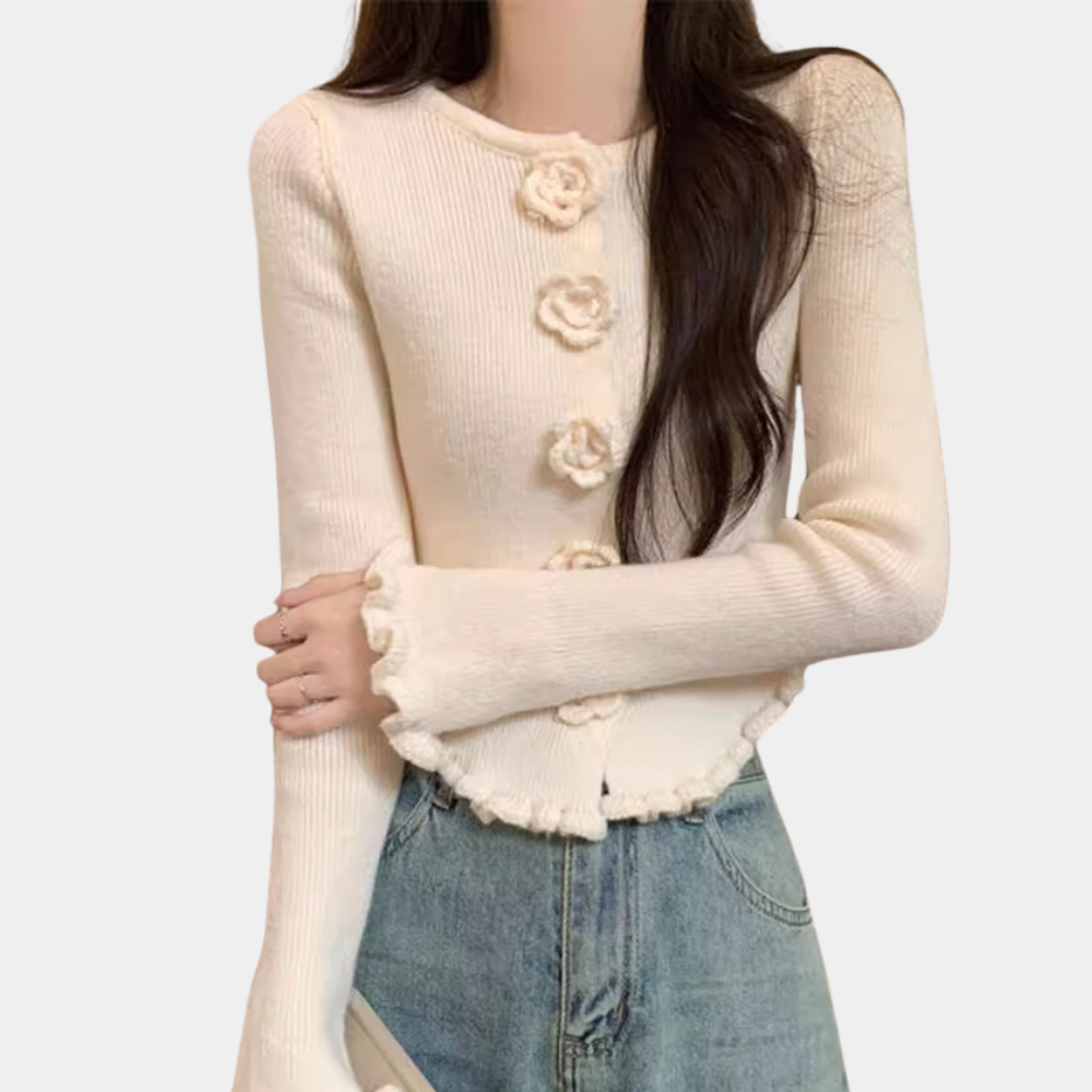 Stilla | Moderne Blomster Cardigan Til kvinder