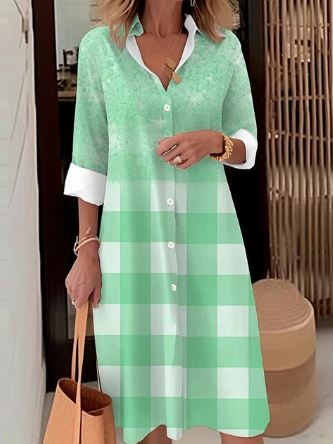 Stilla | Sofistikeret Elegante Satin Skjorte Kjole
