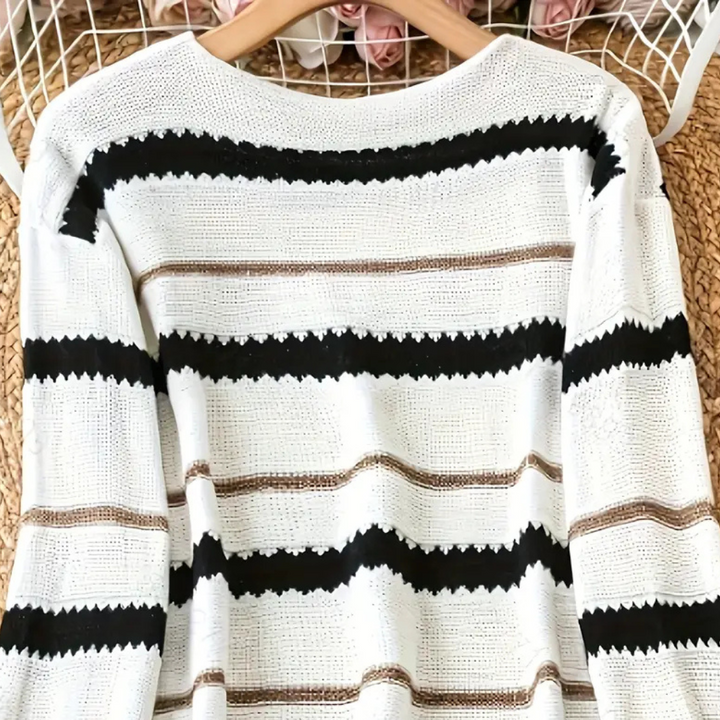 Stilla | Sofistikeret Stribet Sweater til Damer