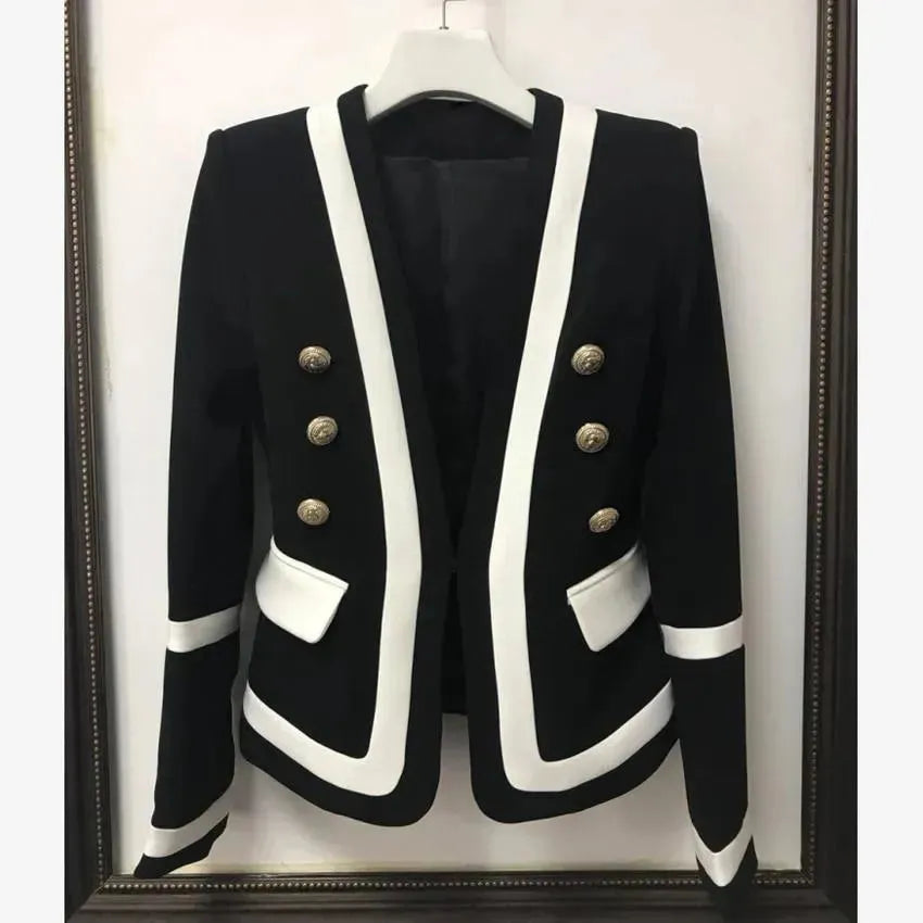Stilla | Prinsesse-tuxedo-blazer til damer - Formelt-arbejde - Patchwork