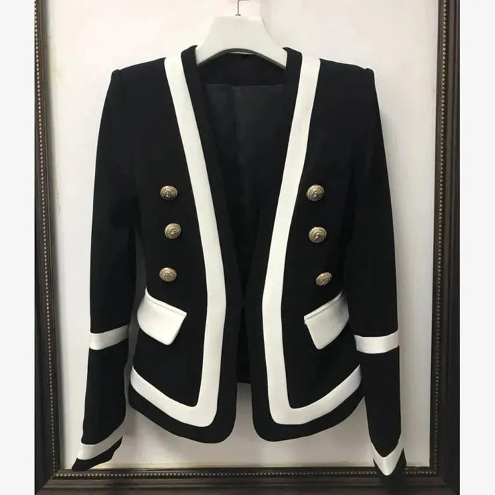 Stilla | Prinsesse-tuxedo-blazer til damer - Formelt-arbejde - Patchwork