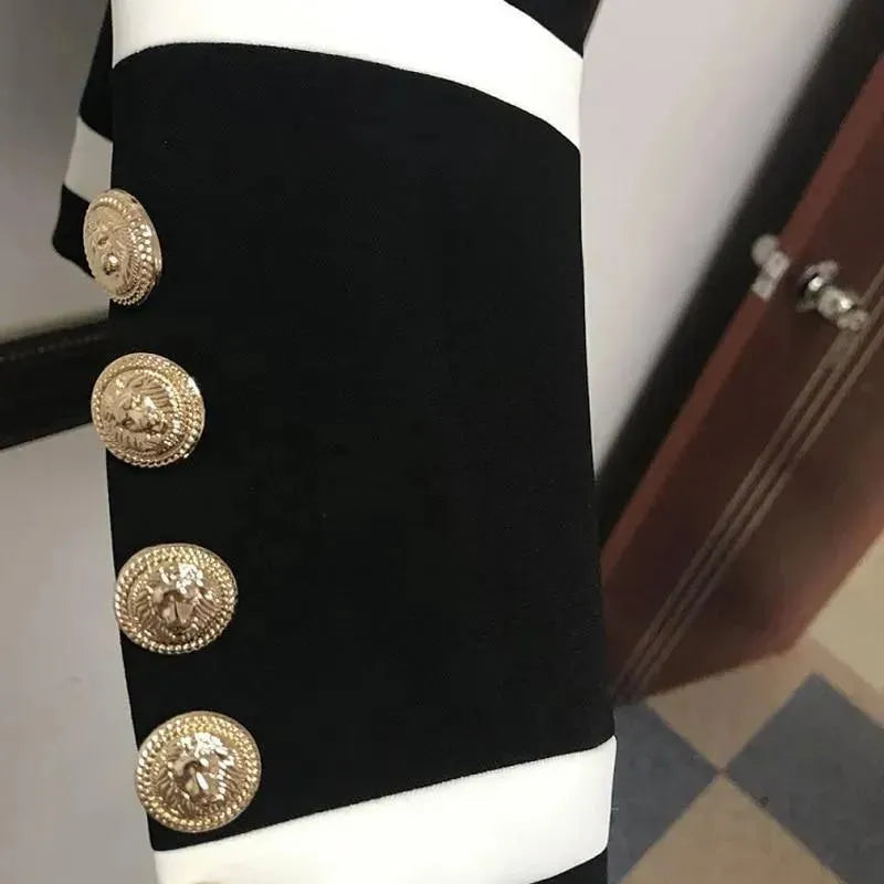 Stilla | Prinsesse-tuxedo-blazer til damer - Formelt-arbejde - Patchwork