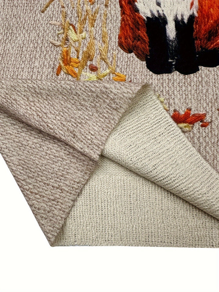 Stilla | Trendy Ræve Tryk Pullover