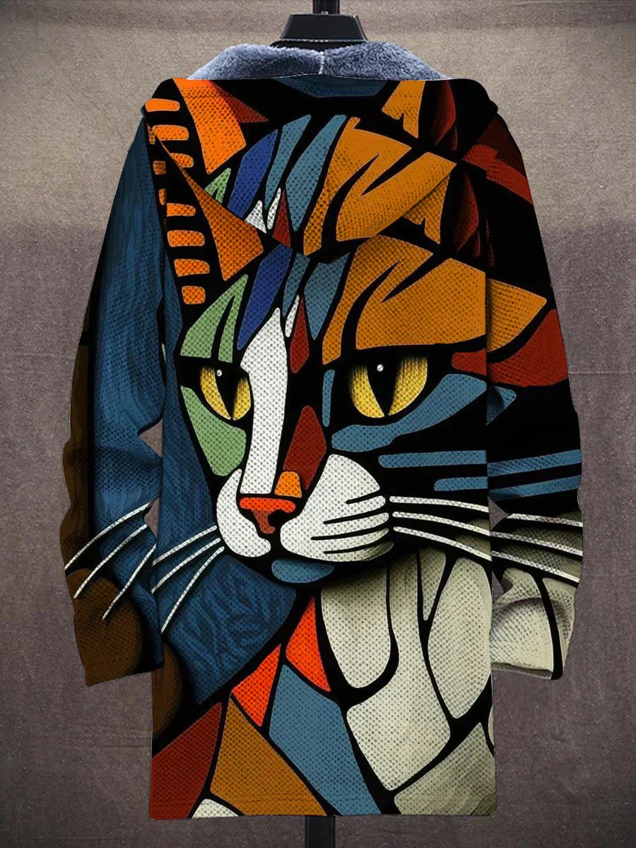 Stilla | Trendy damejakke med kunstnerisk print