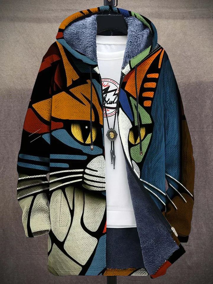 Stilla | Trendy damejakke med kunstnerisk print